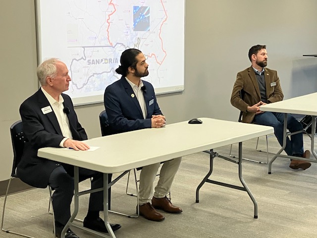 Scott Soracco during the Kirkland, Sanabria, and Soracco listening session